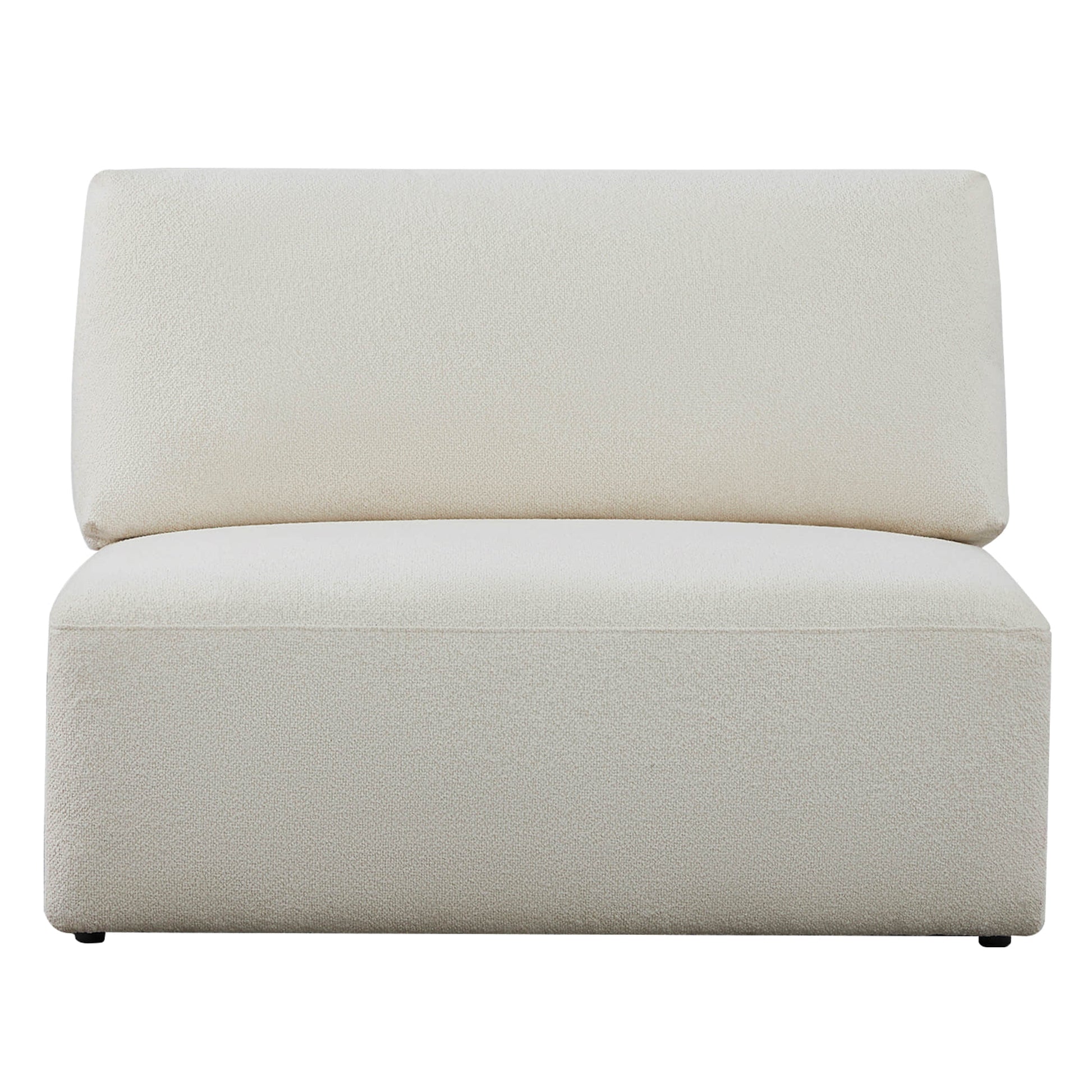 Grace modular armless sofa chair in boucle fabric, featuring a sleek modern design - CHITA Living