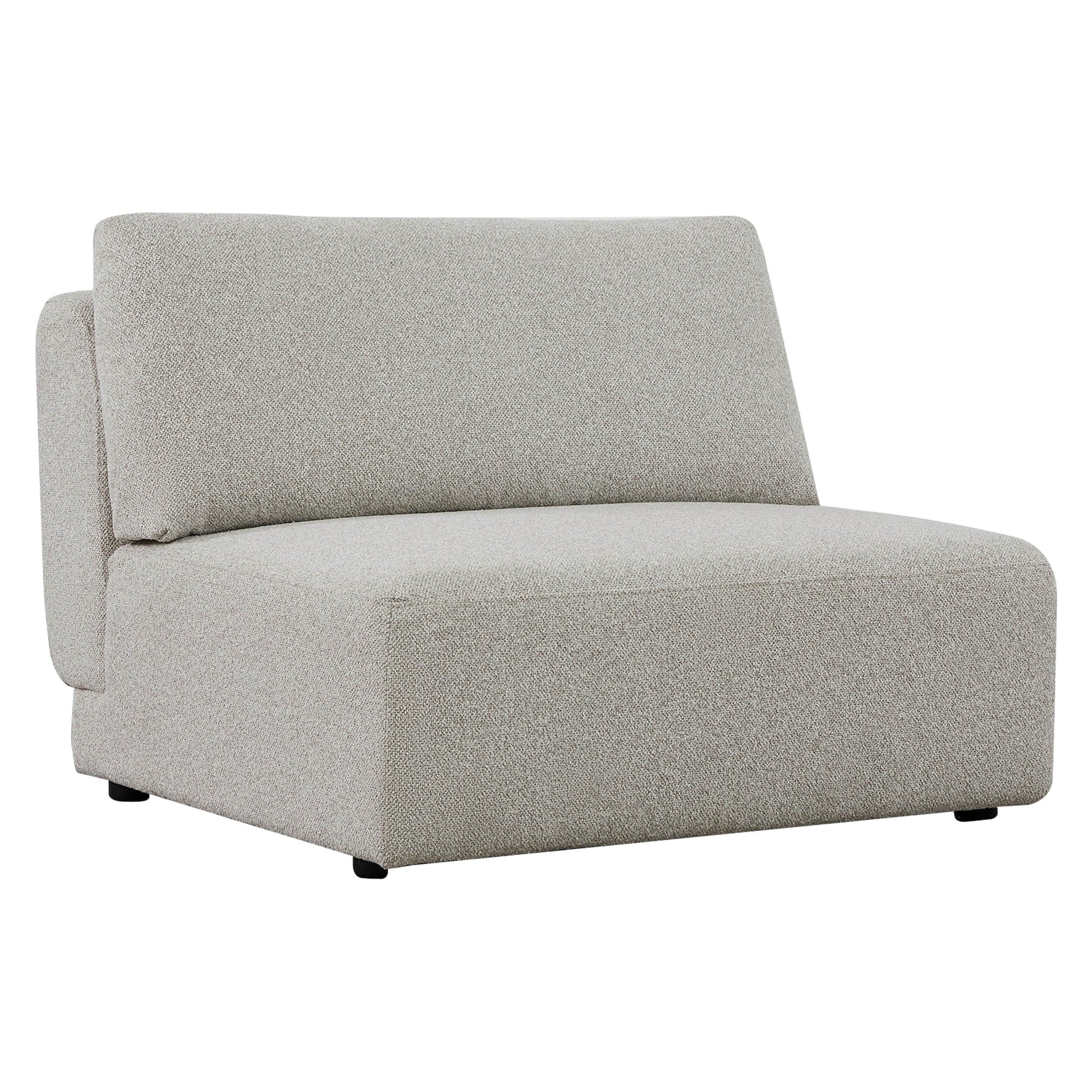 Grace modular armless sofa chair in light boucle fabric, modern and stylish - CHITA Living