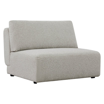 Grace modular armless sofa chair in light boucle fabric, modern and stylish - CHITA Living