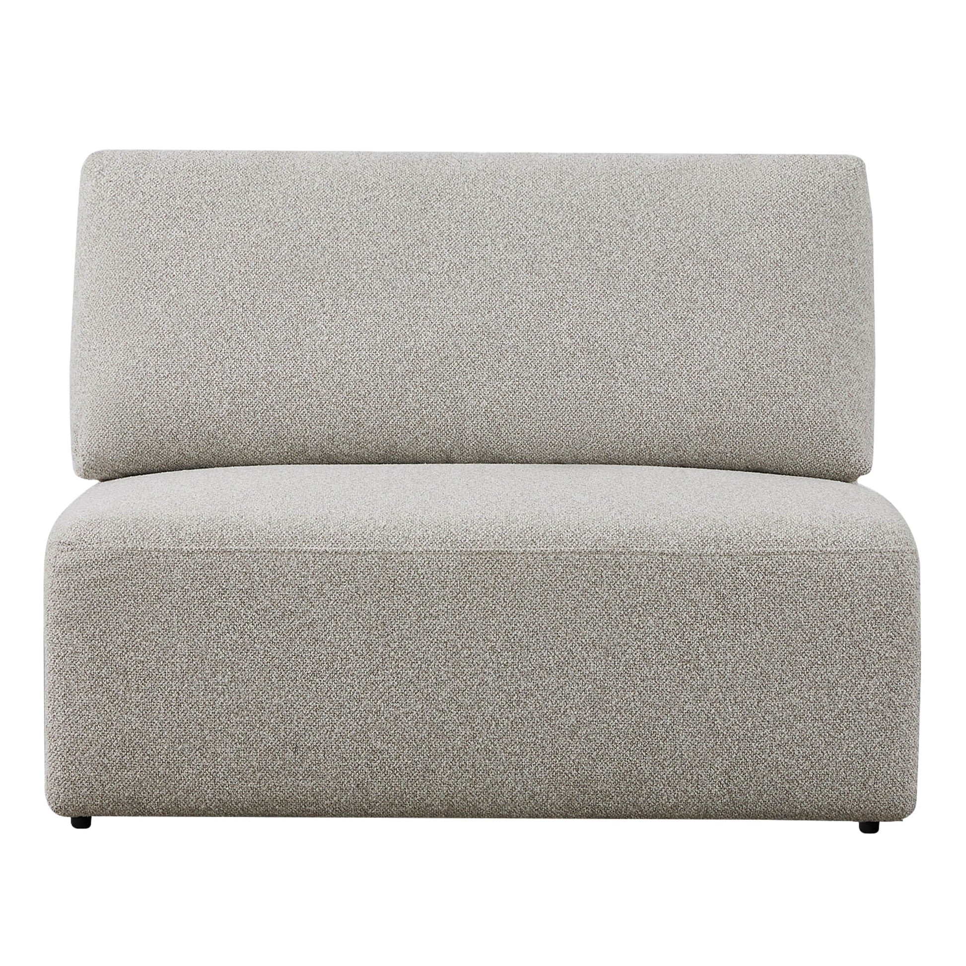Grace modular armless sofa chair in light boucle fabric showcasing modern minimalist design - CHITA Living