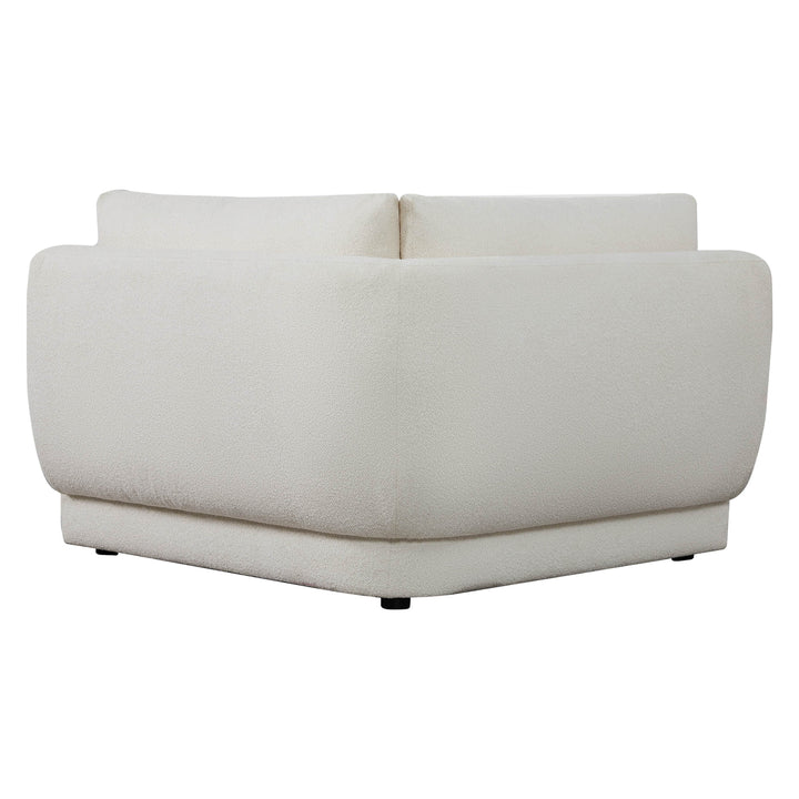 Grace modular corner seat in soft white boucle fabric for modern interiors - CHITA Living