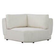 Grace modular corner seat in elegant white boucle fabric for modern living spaces - CHITA Living