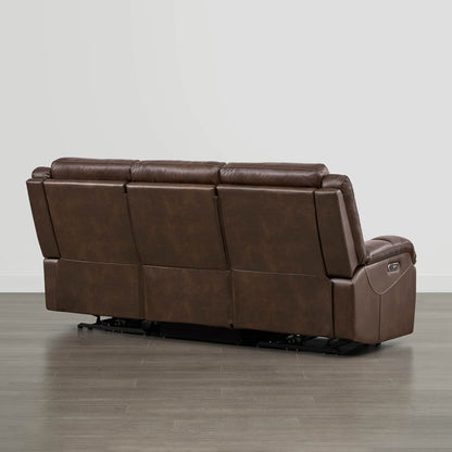 Isaac Genuine Leather Wall Hugger Power Reclining Sofa with Power Headrest