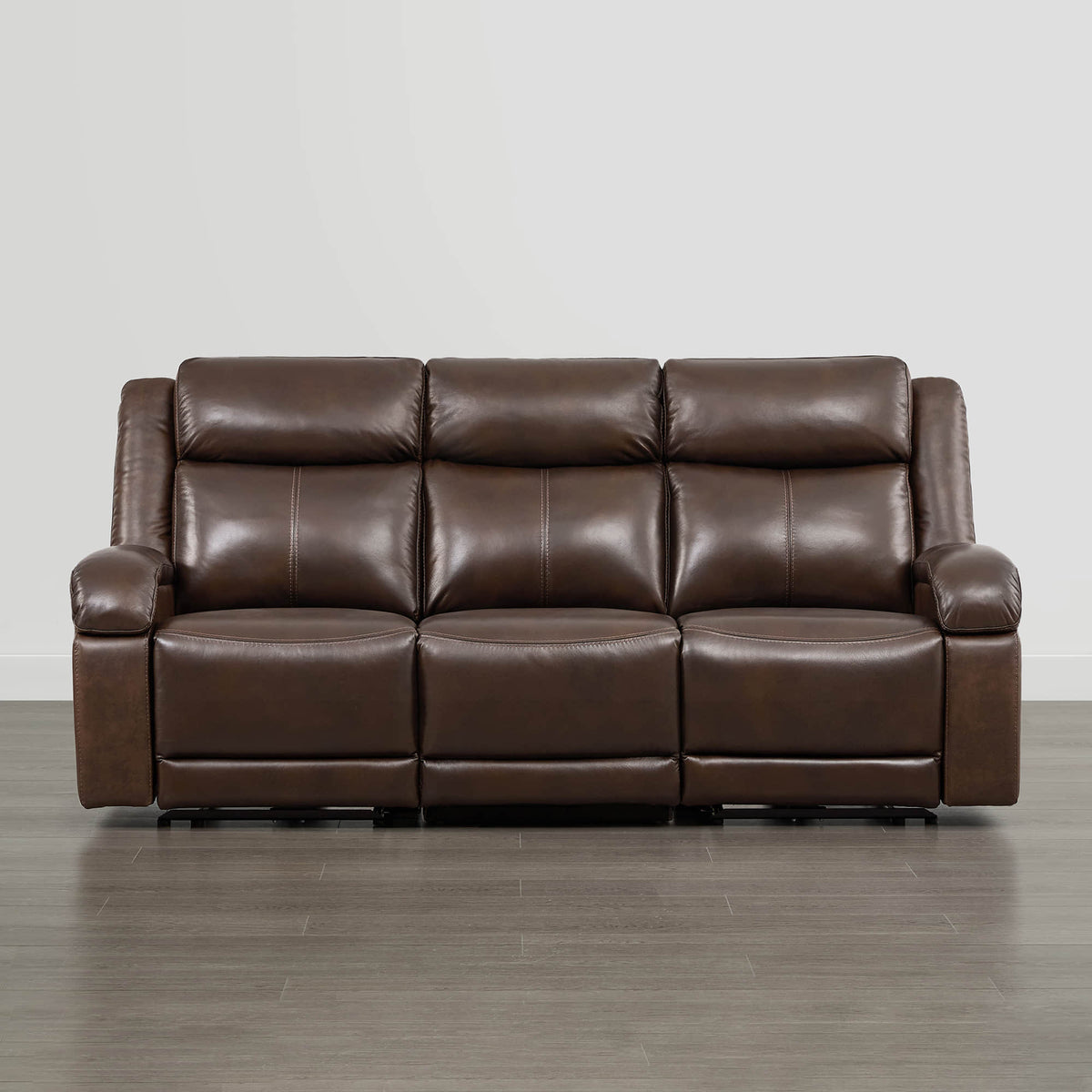 Wall Hugger Power Reclining Sofa | Power Headrest & Genuine Leather ...