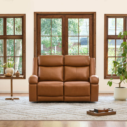 Isaac Genuine Leather Wall Hugger Power Reclining Sofa with Power Headrest