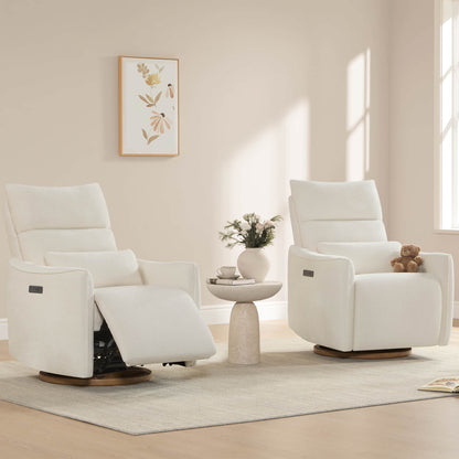 Janice Power Swivel Nursery Glider Recliner with Power Headrest