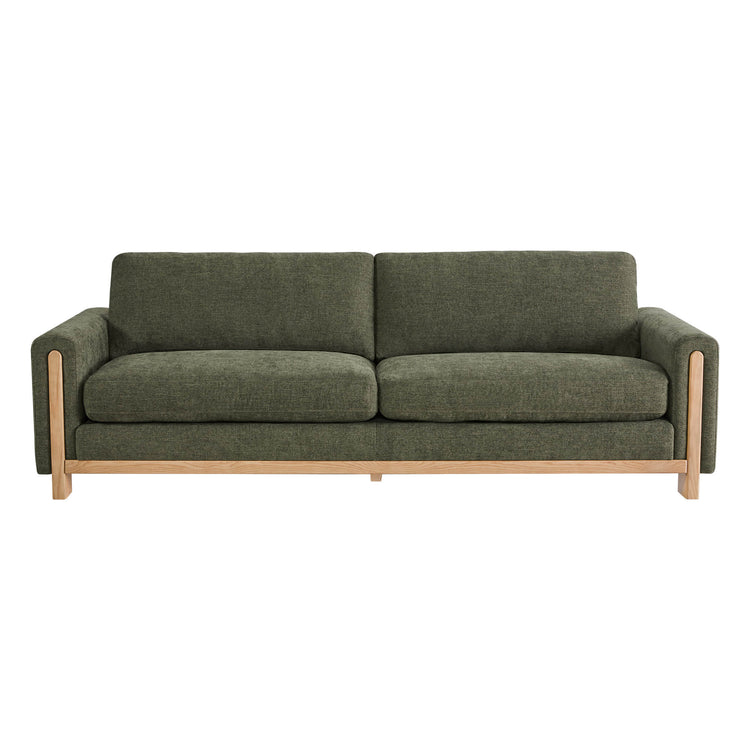 Keaton Performance Fabric 3-Seater Sofa with Ash Wood Base (99'')