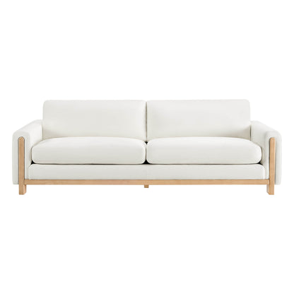 Keaton Performance Fabric 3-Seater Sofa with Ash Wood Base (99'')