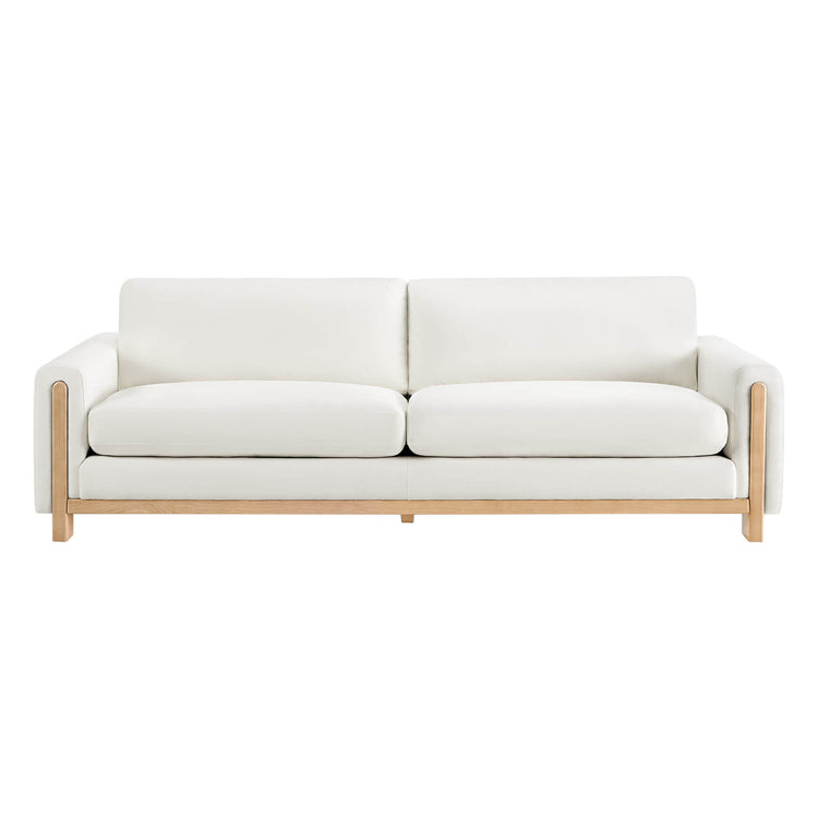 Keaton Performance Fabric 3-Seater Sofa with Ash Wood Base (99'')