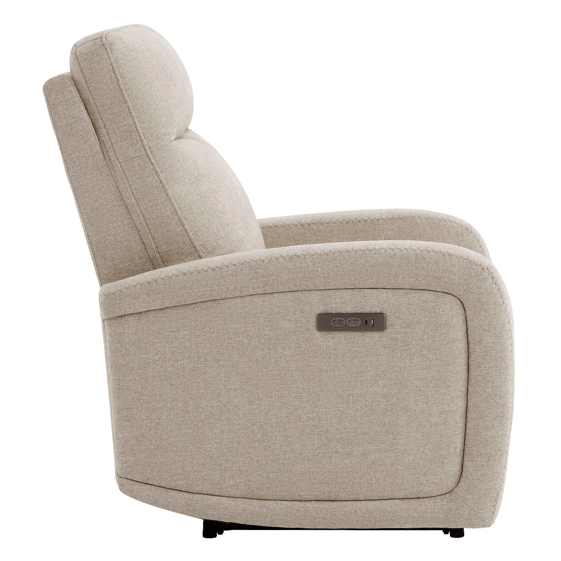 Keni Power Wall Hugger Recliner in light beige with minimalist design and reclining control - CHITA Living