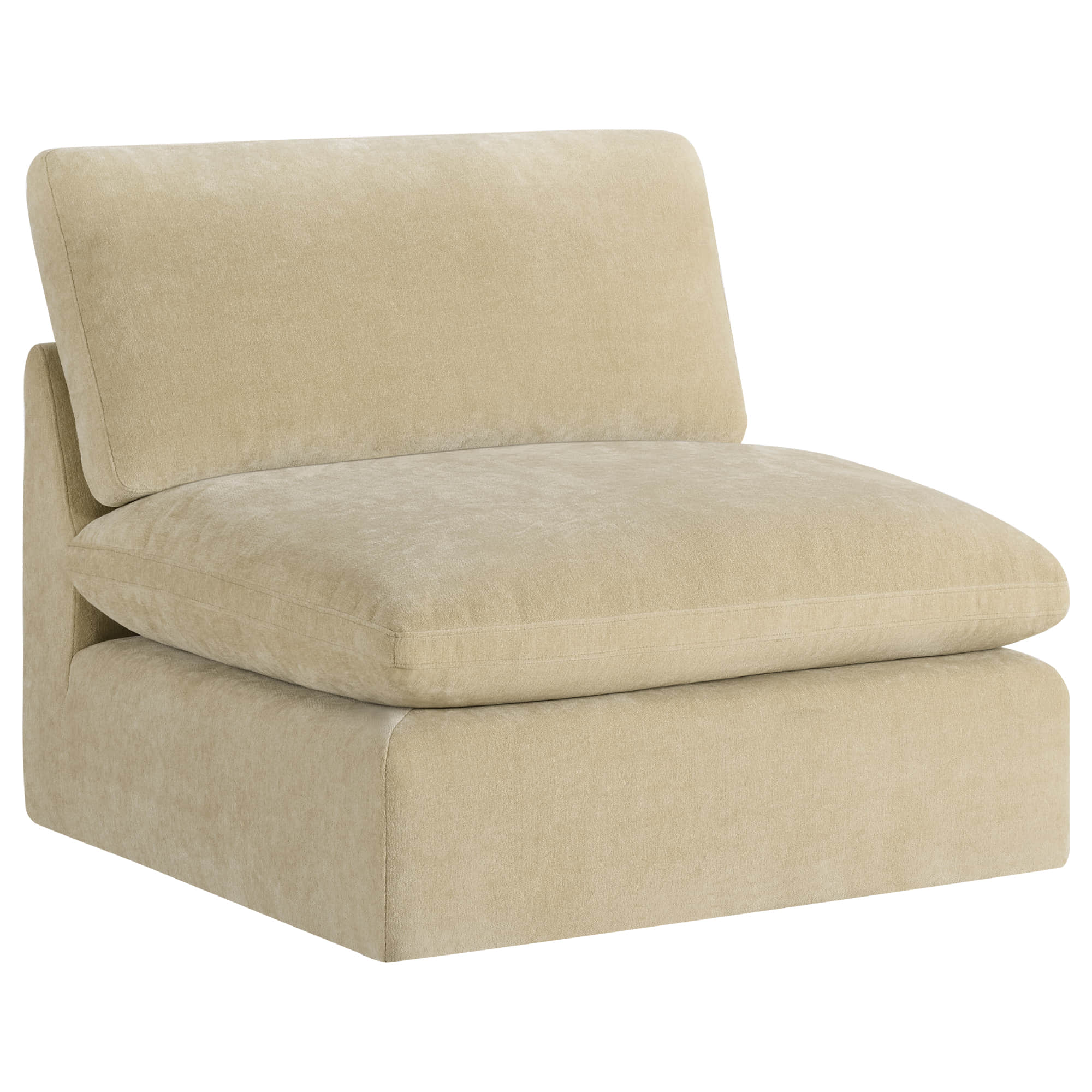 Kenna Modular Sofa-Chaise in cream fabric, comfortable seating and modular design