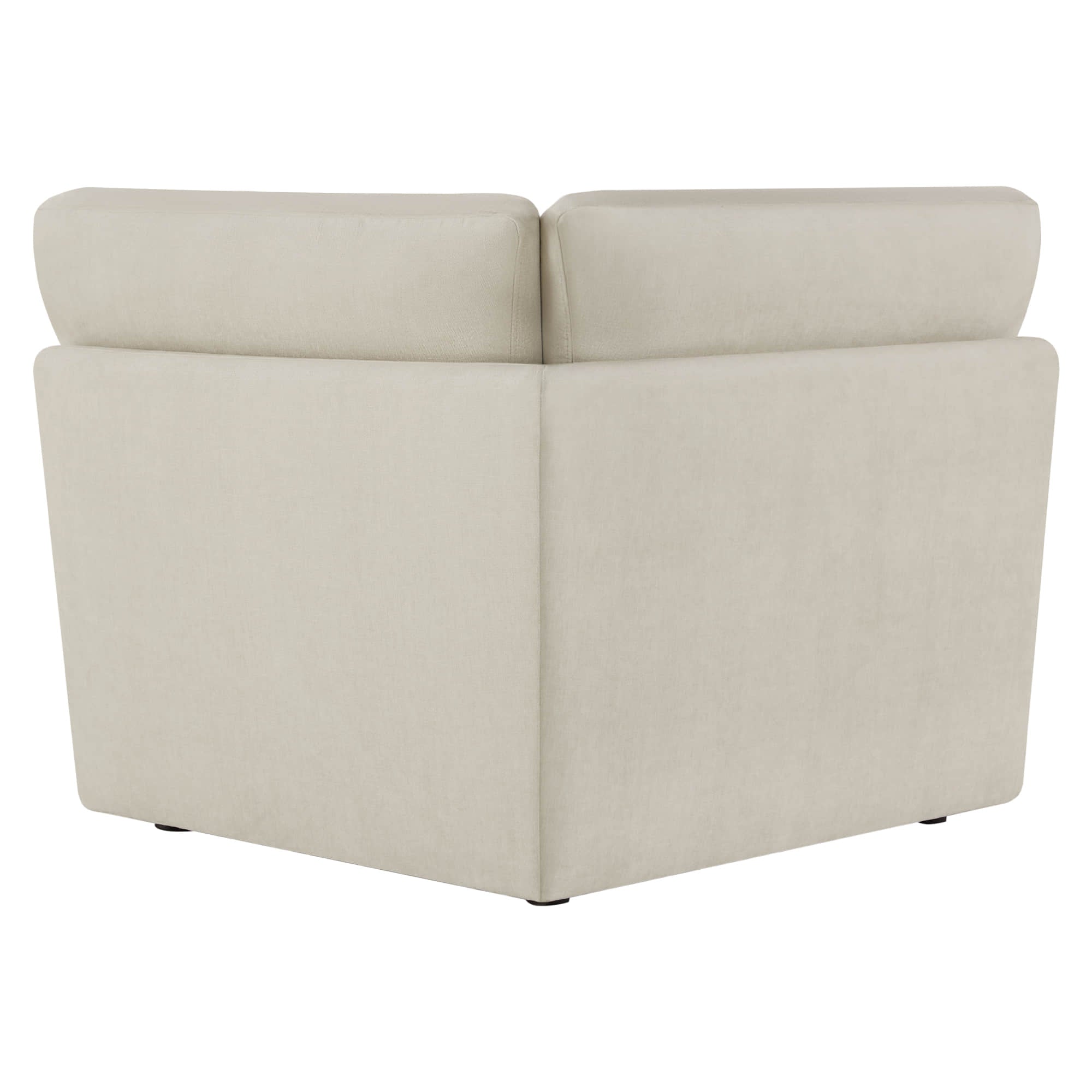 Cream Kenna Modular Sofa-Chaise corner piece, showing fabric detail and soft cushions, cozy seating
