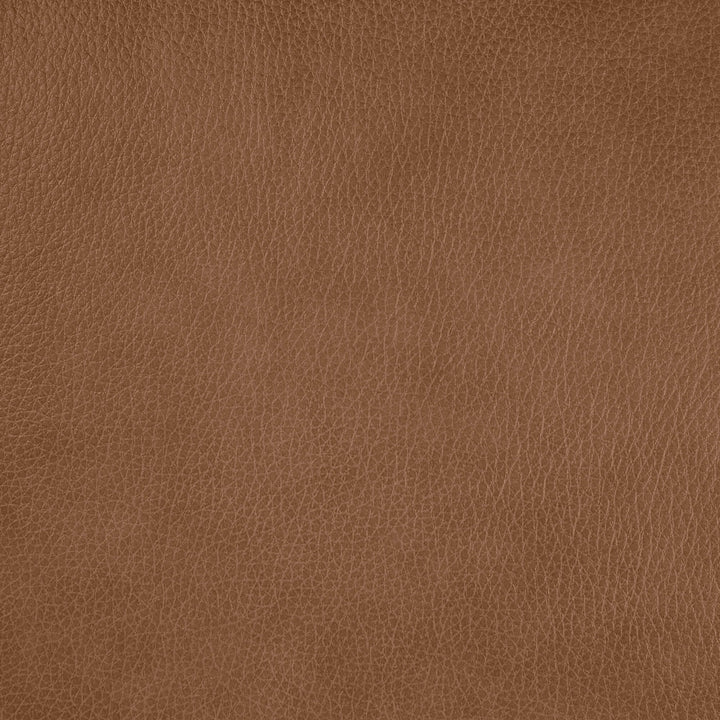 Landon Genuine Leather Power Swivel Recliner with Power Headrest, close-up of the tan leather texture.