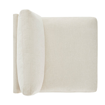 Top view of Liam sectional sofa cushion in light fabric, showcasing modern design - CHITA Living
