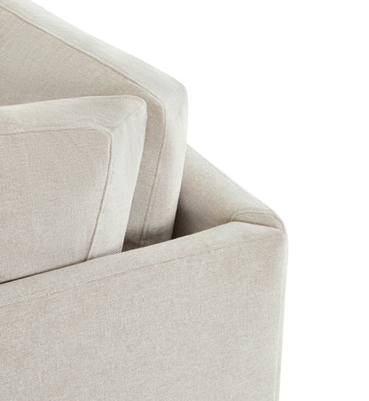 Close-up of Liam 3-Piece Overstuffed Modular Sofa corner with soft beige fabric - CHITA Living