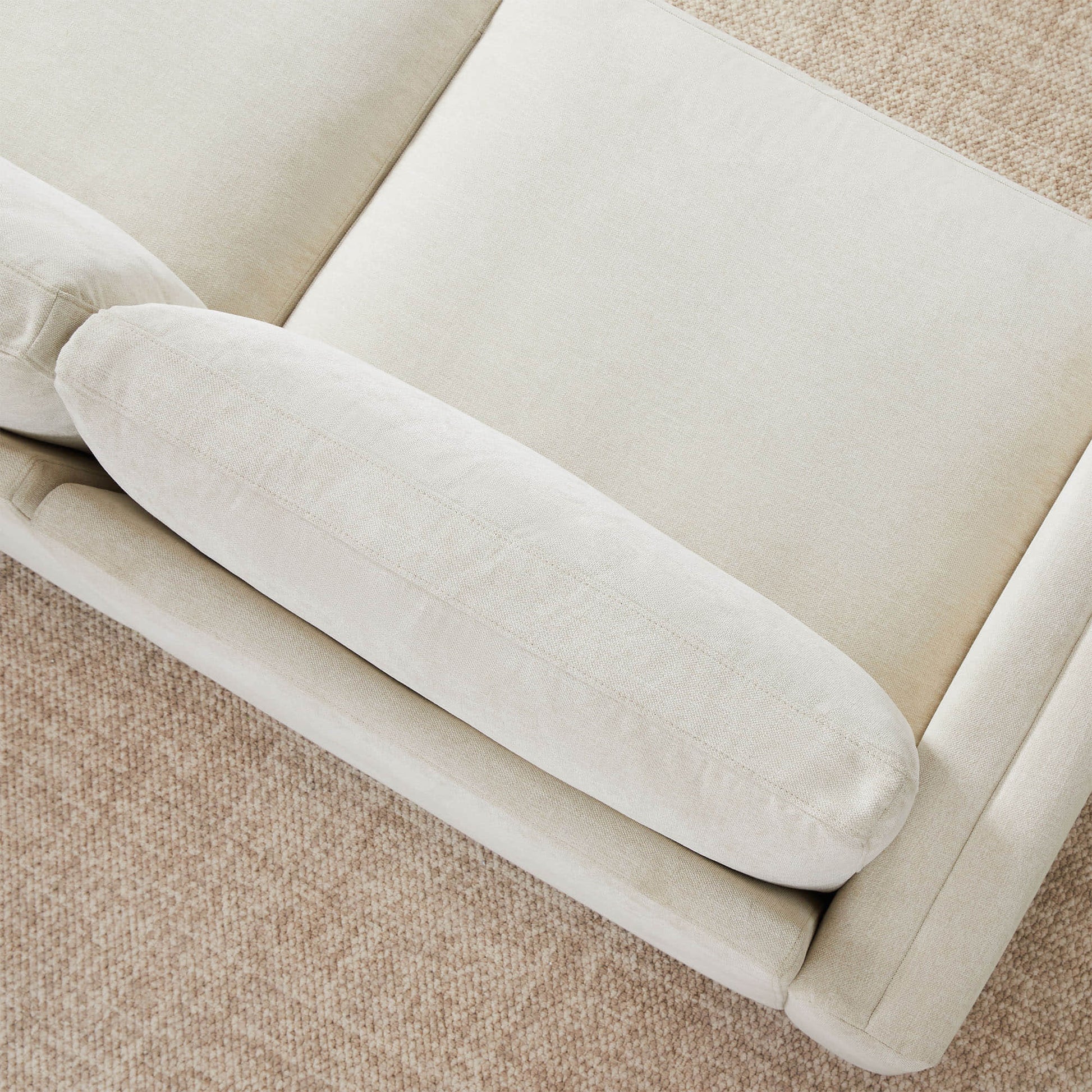 Top view of Liam 4-Piece Overstuffed Sectional Sofa with lumbar support pillow - CHITA Living