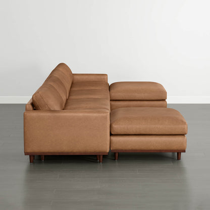 Liam 6-Piece Overstuffed Feather Wood Base Sectional Sofa