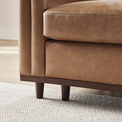 Liam 4-Piece Overstuffed Feather Wood Base Sectional Sofa
