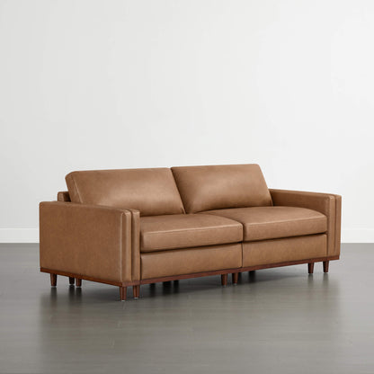 Liam 2-Piece Overstuffed Feather Wood Base Sectional Sofa