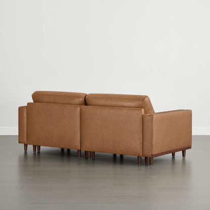 Liam 2-Piece Overstuffed Feather Wood Base Sectional Sofa