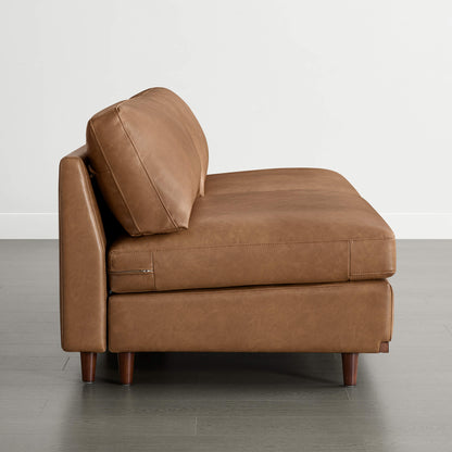 Liam 2-Piece Overstuffed Feather Wood Base Sectional Sofa