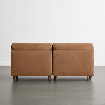 Liam 2-Piece Overstuffed Feather Wood Base Sectional Sofa