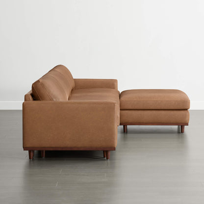 Liam 4-Piece Overstuffed Feather Wood Base Sectional Sofa