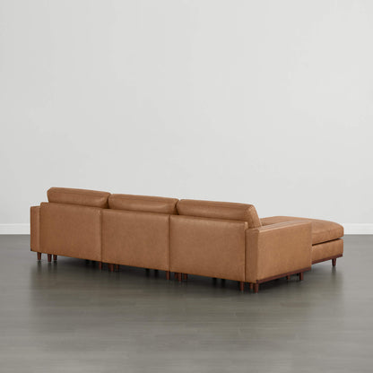 Liam 4-Piece Overstuffed Feather Wood Base Sectional Sofa