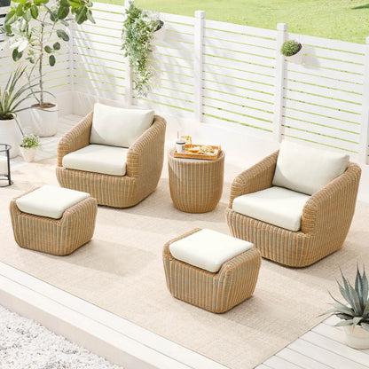 Liana Wicker Outdoor 5-Piece Patio Set
