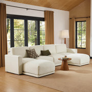 Elegant chaise sectional sofa in a bright, modern living space.