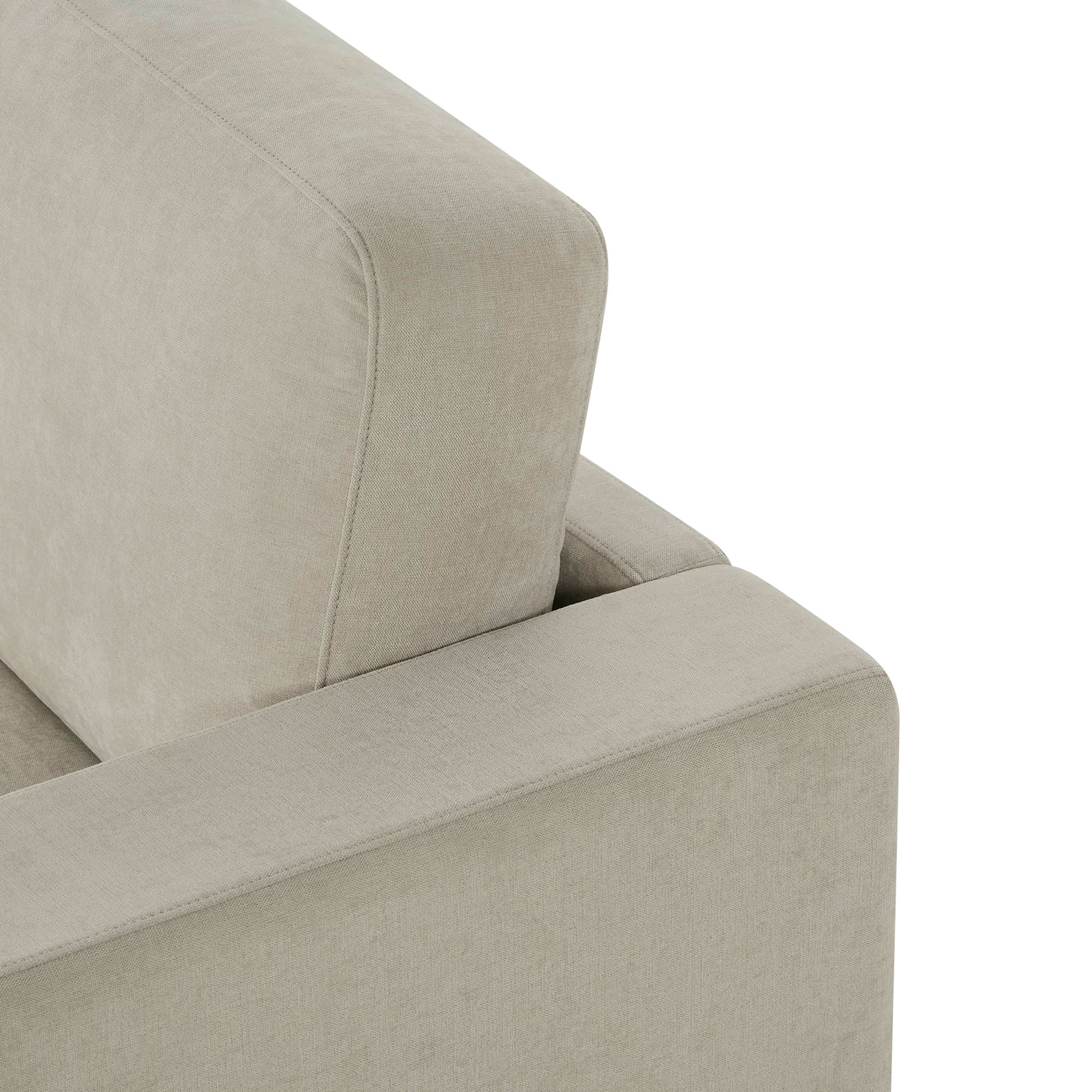 Back cushion detail on durable sofa