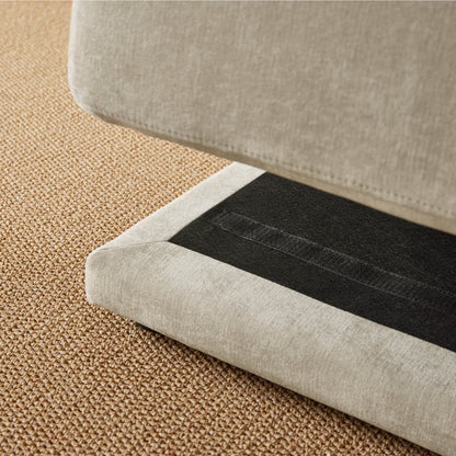 Base detail of modular sofa sectional
