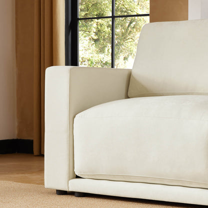 Chaise sectional in a bright, airy living room