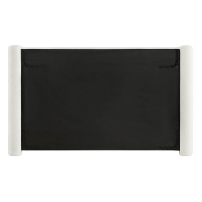 Neta Modern Boucle Upholstered Platform Bed, Full & Queen Sizes