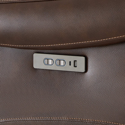 Power control panel of Noah zero-gravity recliner featuring buttons and USB port - CHITA Living