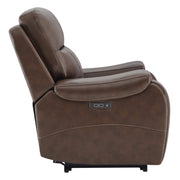 Noah zero-gravity leather recliner side view with power controls in a modern room - CHITA Living