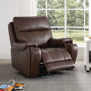 Noah zero-gravity leather recliner in a bright room with large windows - CHITA Living