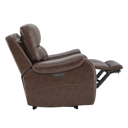 Side profile of Noah zero-gravity recliners highlighting extended footrests and power controls - CHITA Living