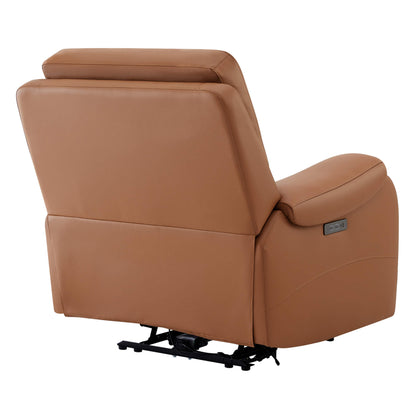 Back view of Noah zero-gravity leather recliner showcasing its ergonomic design - CHITA Living