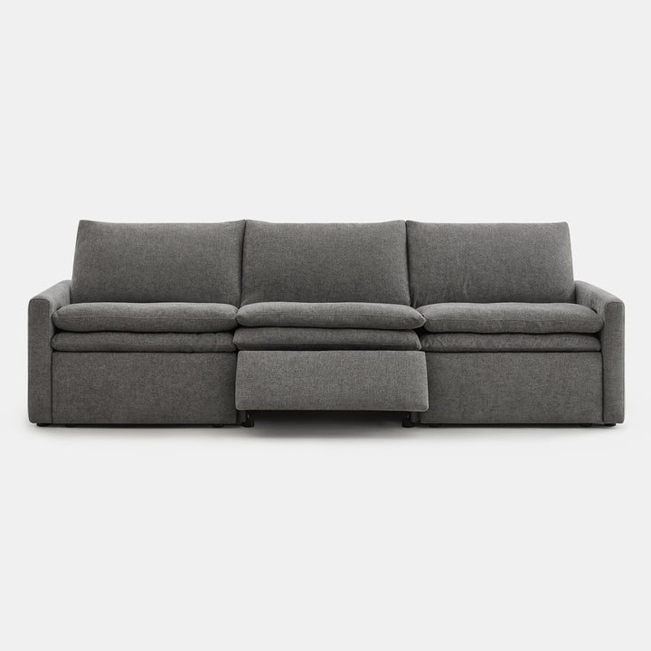 Ohana 3-Seat Modular Sofa in grey with middle console for enhanced comfort - CHITA Living