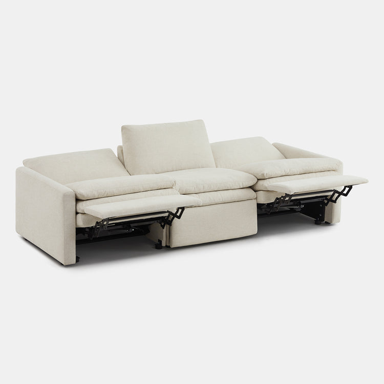Light beige Ohana 3-Seat Motion Modular Sofa with reclining features - CHITA Living