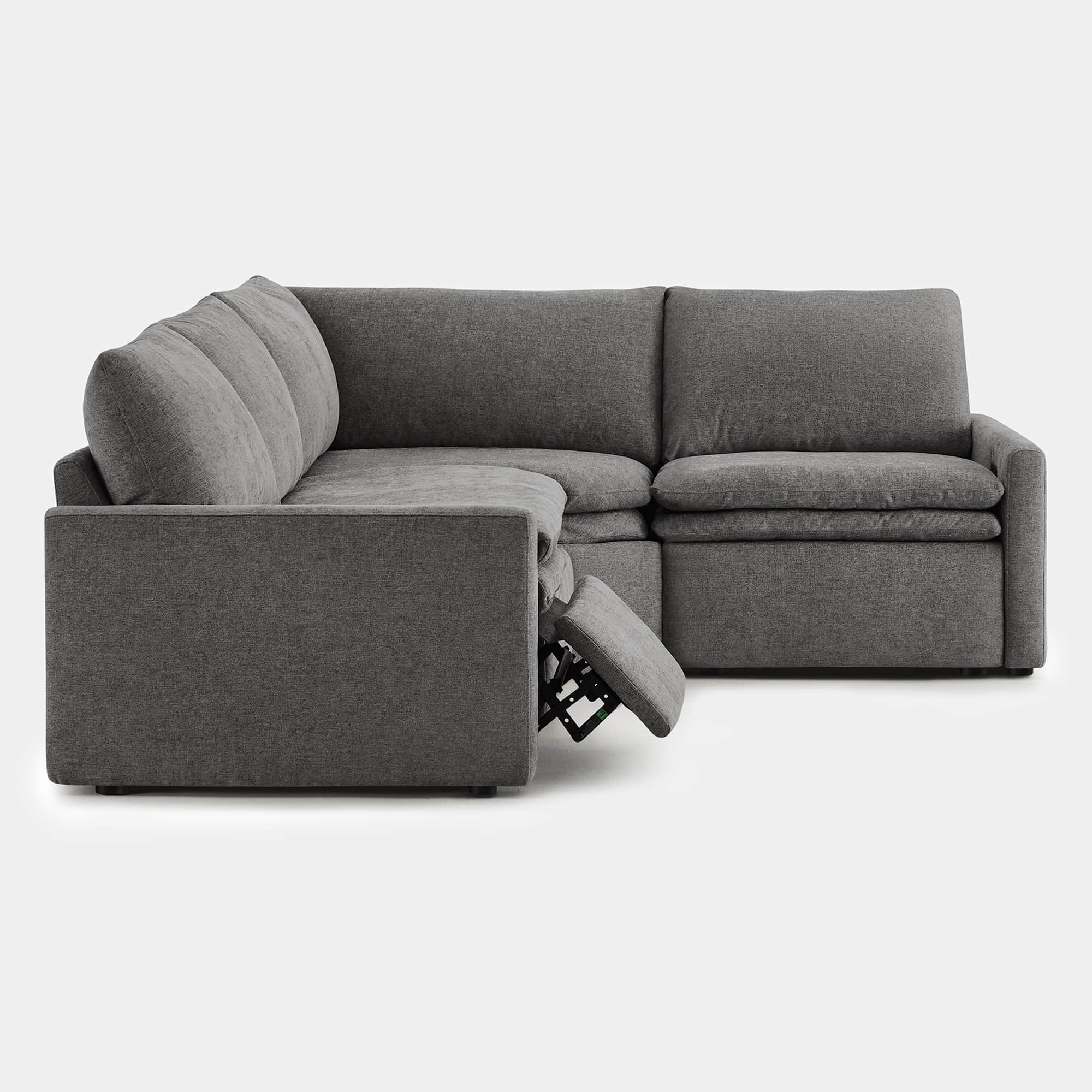 gray reclining sectional