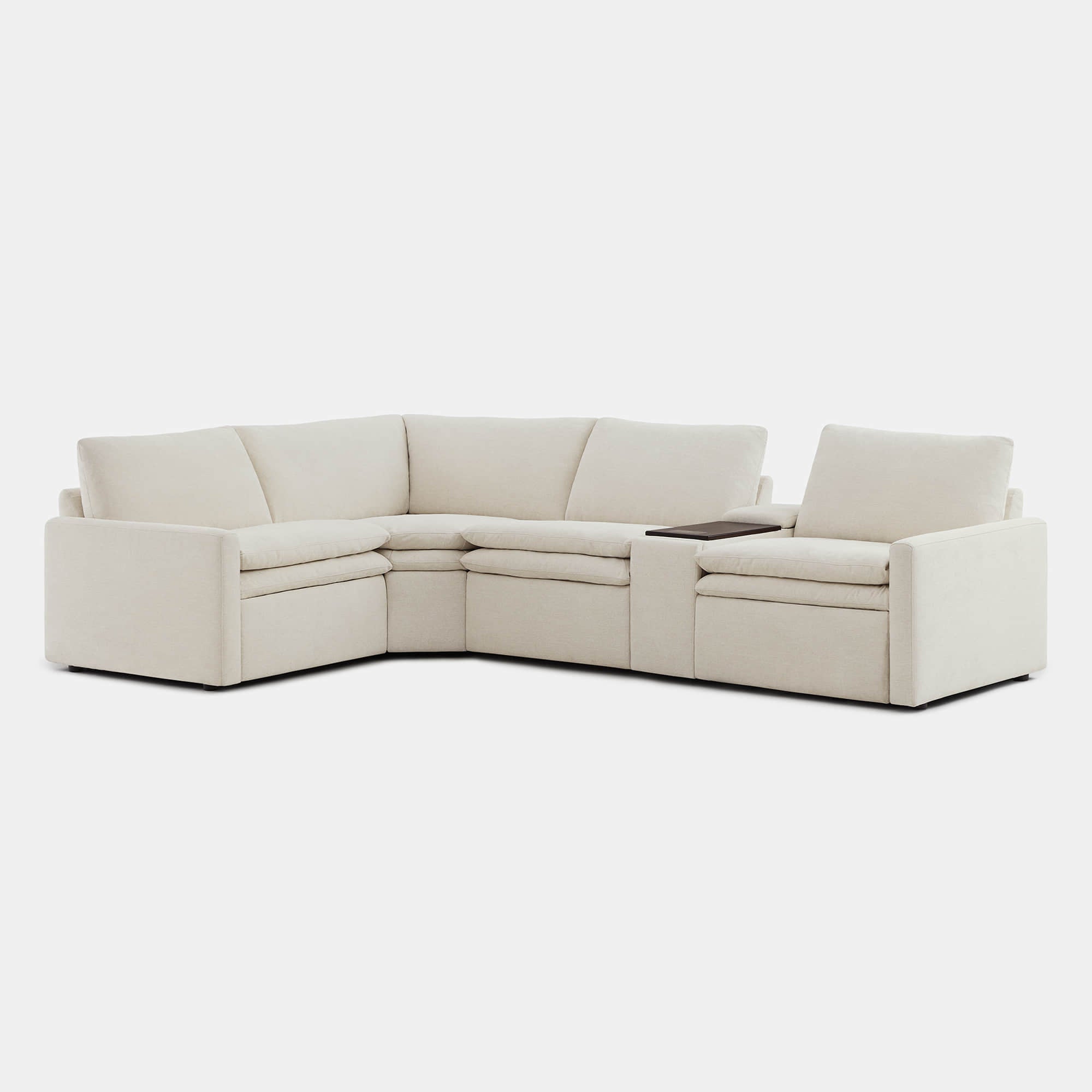 modular sectional sofa with console