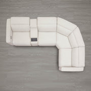 Top view of Oliver 4-Seat Motion Reclining Sectional in light fabric with USB ports - CHITA Living