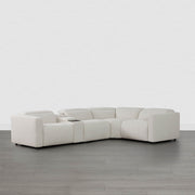 Stylish Oliver 4-Seat Motion Reclining Sectional in light fabric with modern design - CHITA Living