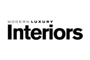 "MODERN LUXURY Interiors" logo in black text on a white background.