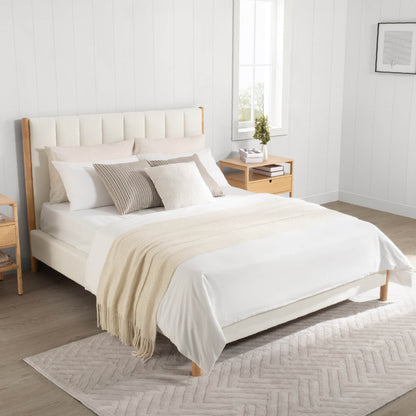 Serene Full Contemporary Upholstered Platform Bed