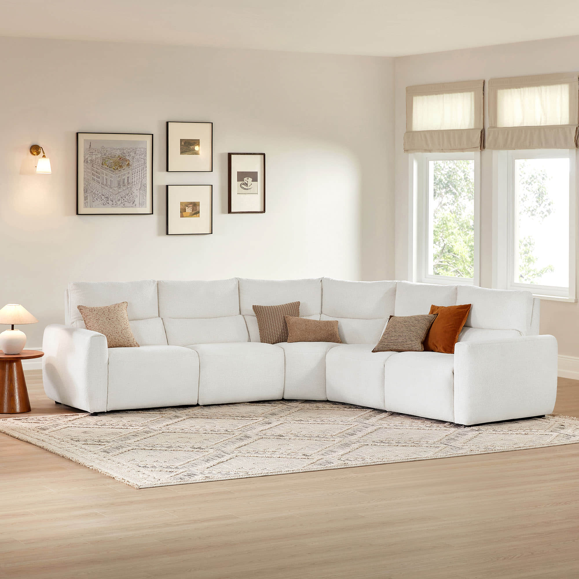 Skyline 5-Seat Zero Gravity Reclining Sectional sofa with