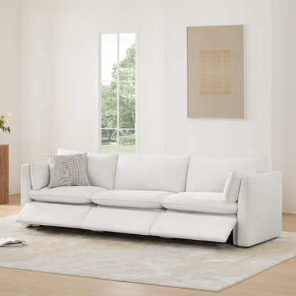 Sophia 3-Piece Feather Power Modular Sofa with Electric Footrests