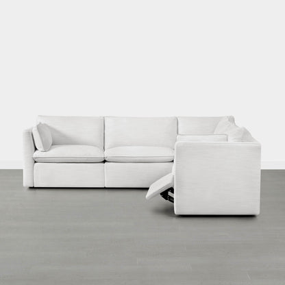 Sophia 5-Piece Feather Power Modular Sofa with Electric Footrests